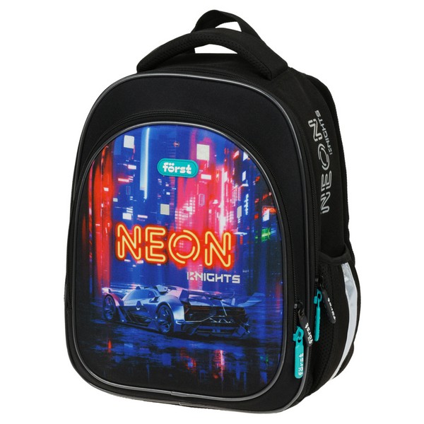  Ранец школьный каркасный F-LIGHT "Neon knights" 37х28х16 арт. FT-RY-060603